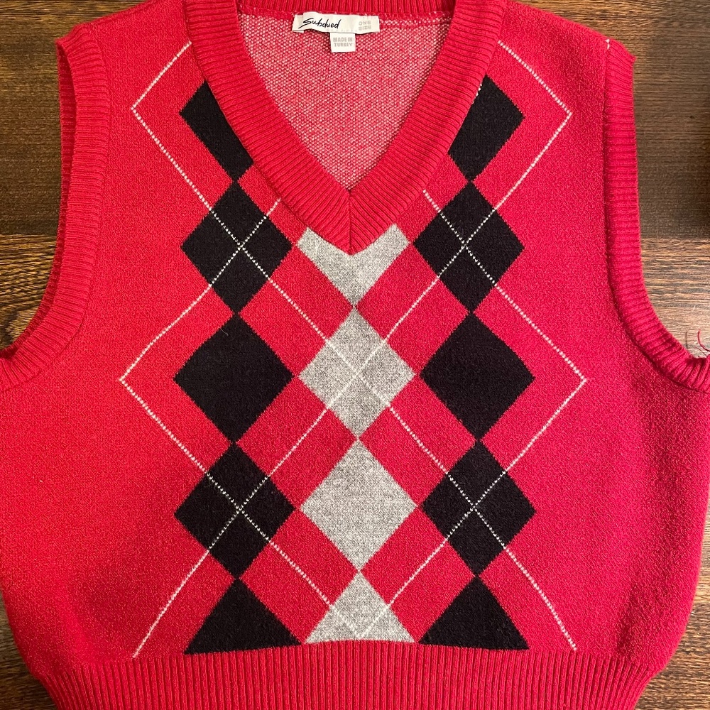 red gilet